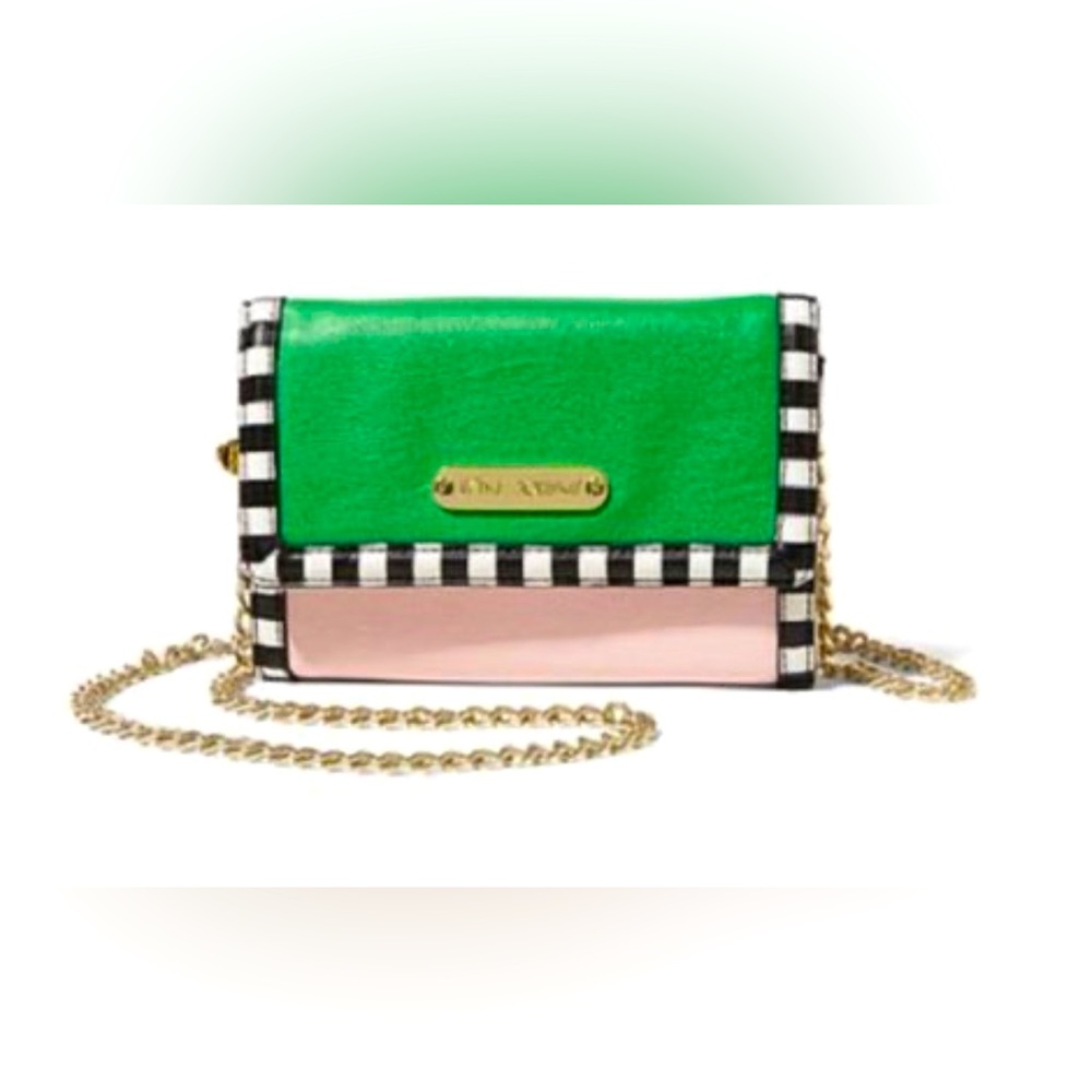 Betsey Johnson Green and Pink Crossbody Bag